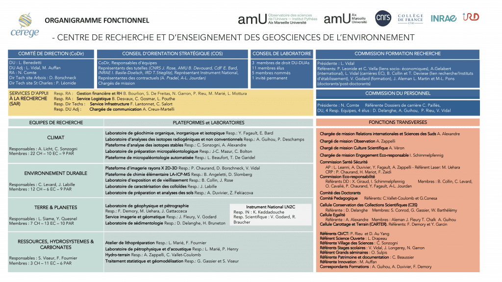 Functional organisation chart